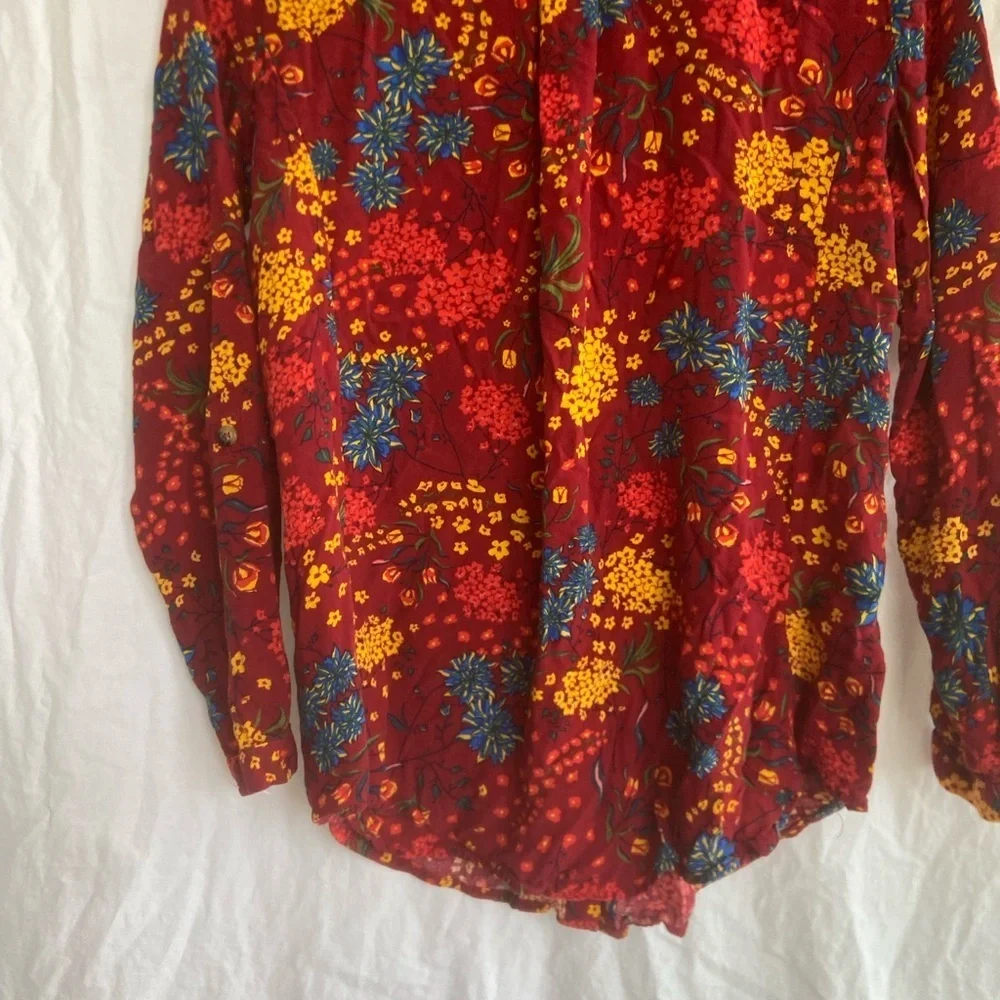 Anthropologie Maeve Floral Pintuck Boho Blouse Size Small - Picture 14 of 15